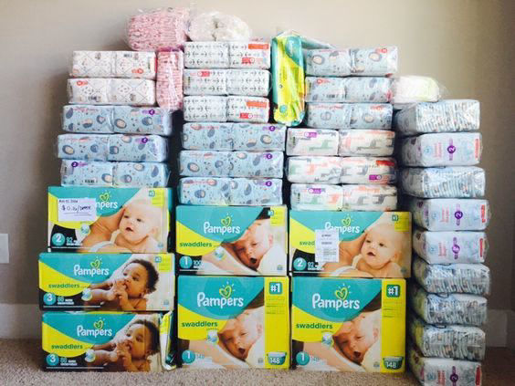 Free Pampers diapers stockpile